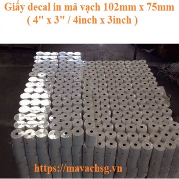 Giấy Decal In Mã Vạch 4x3 inch ( 102x75 mm )