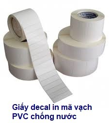 Giấy decal in mã vạch PVC