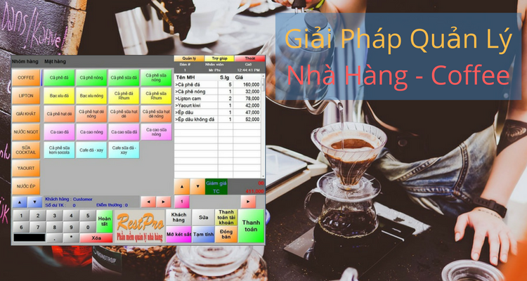 Giải pháp quản lý nhà hàng - coffee