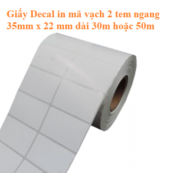 Giấy in mã vạch decal 2 tem