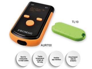 Thiết bị giám sát nhiệt độ RFID 860 - 960 MHz Promag AUR720 và TL10
